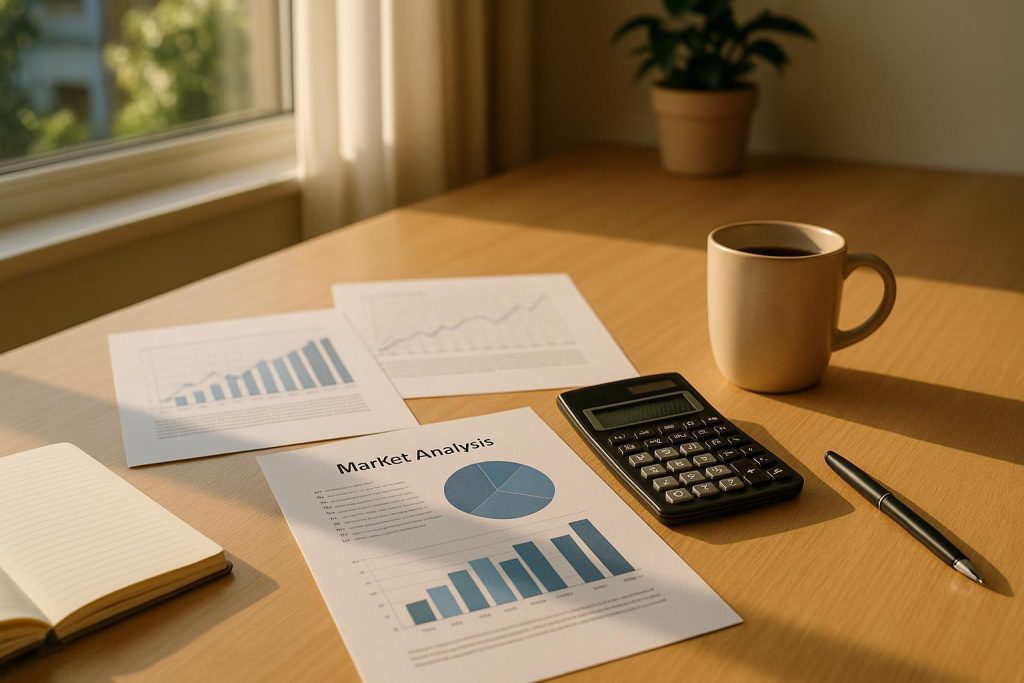 Neatly arranged desk with documents and calculator, referencing Canadian taxes.